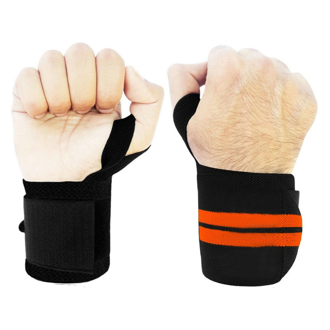 Power Weight Lifting Wrist Wraps Gym Training Straps Hand Bar Support Gloves NEW