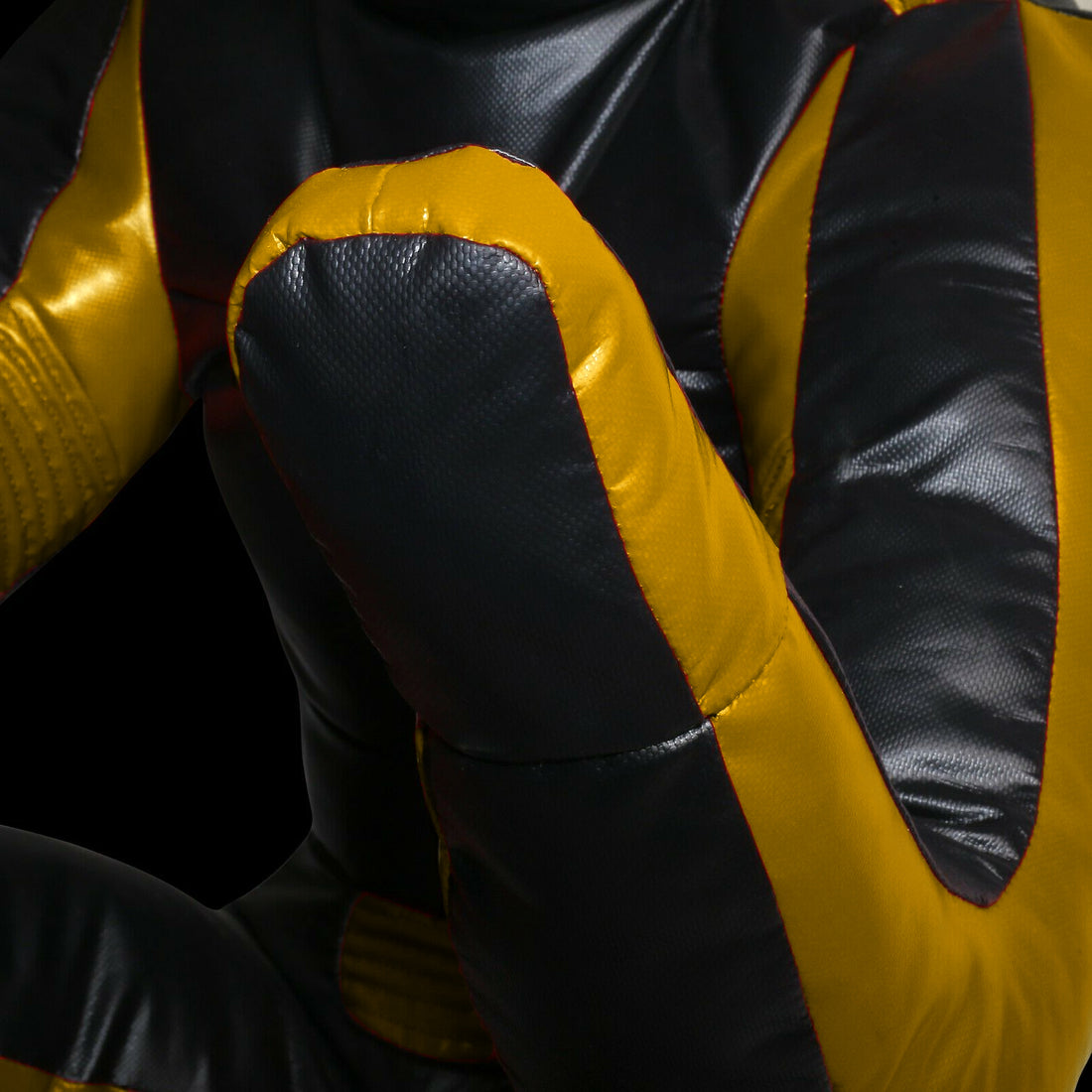 Special Limited Edition Brazilian Jiu Jitsu Premium Leather Grappling Dummy Boxing judo MMA - Black/Gold- Professional Range - DEFENDING POSITION