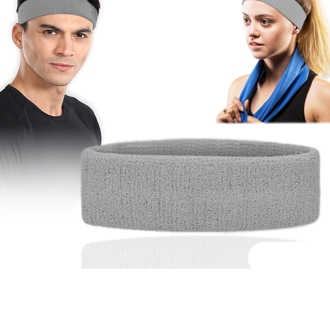 Sweatband Hairband Sports Sweat Headband Yoga Gym Stretch Unisex Head Band Mens