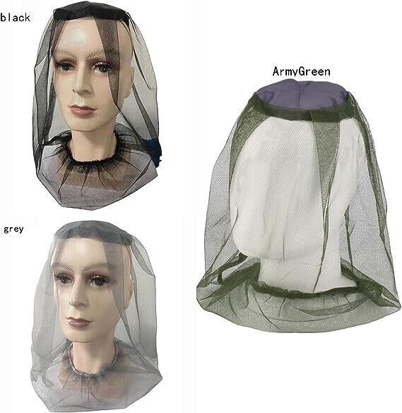 Midge Mosquito Head Net Hat Insect Fly Mesh Face Protector Travel Camping