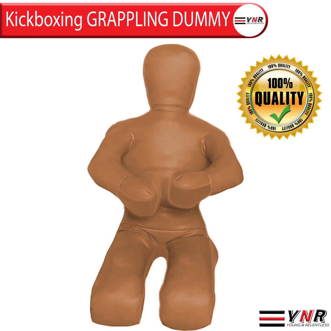 Brazilian Jiu Jitsu Leather Grappling Kneeling Dummy Boxing judo MMA - Brown - CANVAS - KNEELING