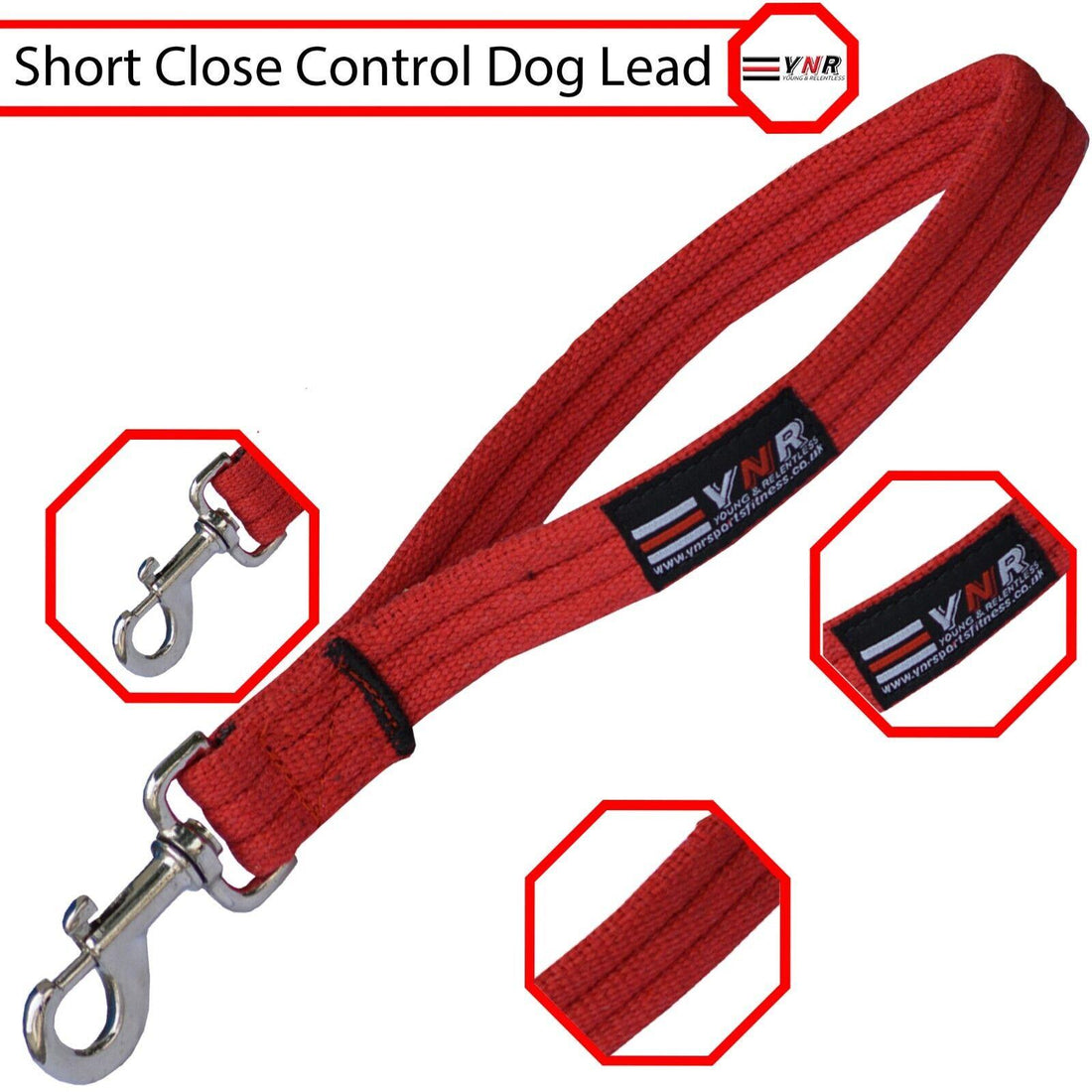 10" Heavy Duty Short Dog Training Lead Leash Grab Handle Close / Traffic Control 25mm Wide